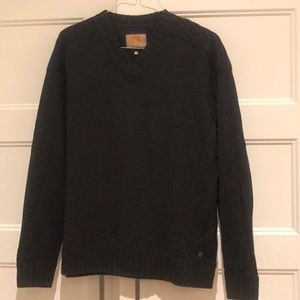Men's Brown BOSS Orange V-neck sweater